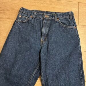 Vintage Levi’s 90s Men’s Orange Tab 550 Relaxed Fit Dark Wash Size 33x30